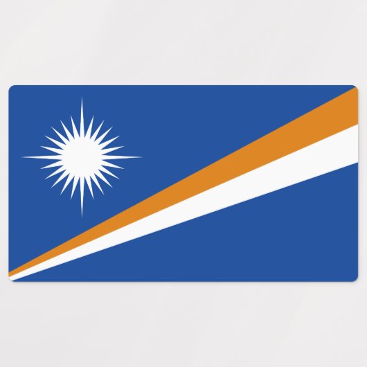 Marshall Islands Flag Labels (Design 1)