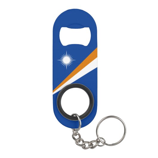 Marshall Islands Flag Mini Flessenopener (Achterkant)