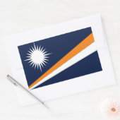 Marshall Islands Flag Rechthoekige Sticker (Envelop)