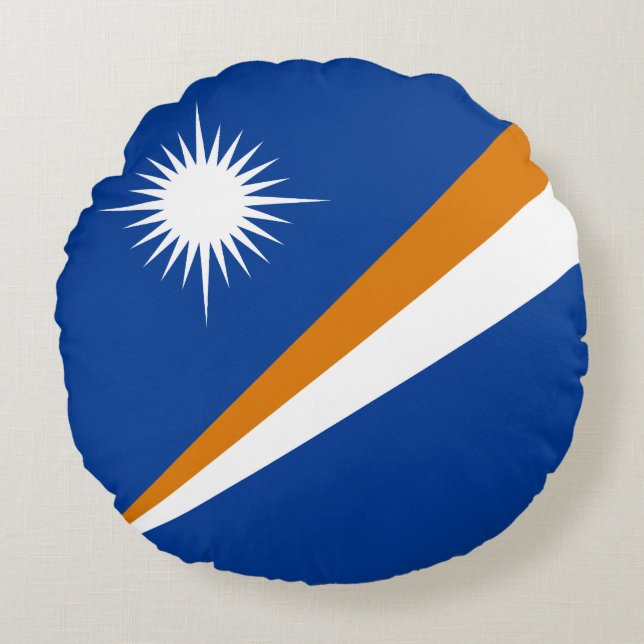 Marshall Islands Flag Rond Kussen (Voorkant)