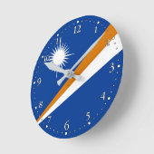 Marshall Islands Flag Ronde Klok (Hoek)