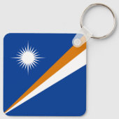 Marshall Islands Flag Sleutelhanger (Achterkant)