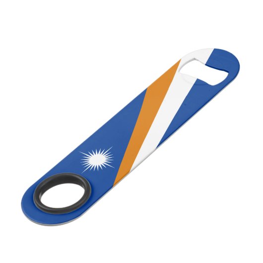 Marshall Islands Flag Speed Flessenopener (Voorkant Gekanteld)