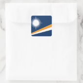 Marshall Islands Flag Vierkante Sticker (Tas)