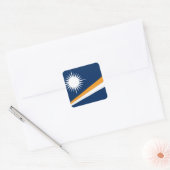 Marshall Islands Flag Vierkante Sticker (Envelop)