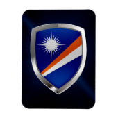 Marshall Islands Metallic Emblem Magneet (Verticaal)