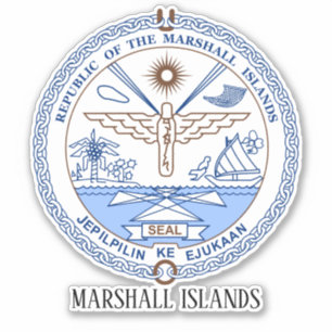 Marshall Islands National Seal Patriotic Sticker