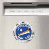 Marshall Islands Round Emblem Magneet (Insitu (Vaatwasser))