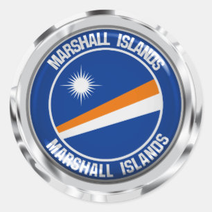 Marshall Islands Round Emblem Ronde Sticker