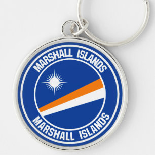 Marshall Islands Round Emblem Sleutelhanger