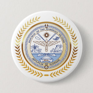 Marshall Islands Seal Ronde Button 7,6 Cm