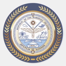 Marshall Islands Seal Ronde Sticker