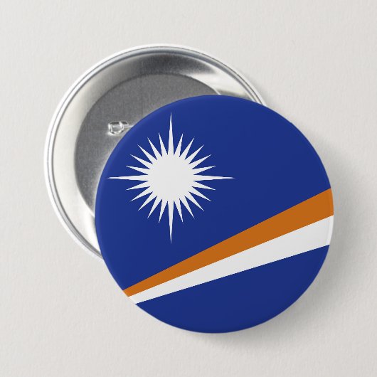 Marshall Islands vlag Ronde Button 7,6 Cm (Voorkant /achterkant)
