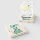 Marshall Michigan Fountain Stenen Onderzetter (Zijkant)