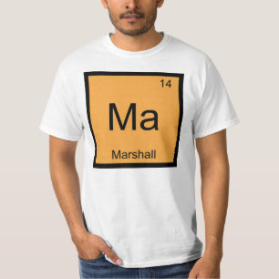 Marshall Naam Chemie Element Periodiek Systeem T-shirt