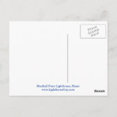 Marshall Point Light, Port Clyde Maine Briefkaart (Achterkant)