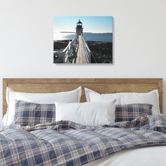 Marshall Point Lighthouse 7 Canvas Afdruk (Insitu (Slaapkamer))