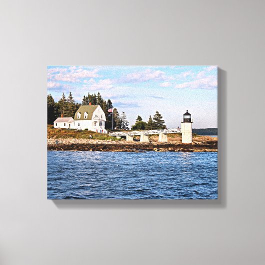 Marshall Point Lighthouse Maine Wrapped Canvas Afdruk (Voorkant)