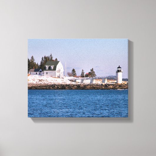 Marshall Point Lighthouse Maine Wrapped Canvas Afdruk (Voorkant)