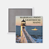 Marshall Point Lighthouse, Port Clyde Maine Magnet Magneet (Voorkant / Achterkant)