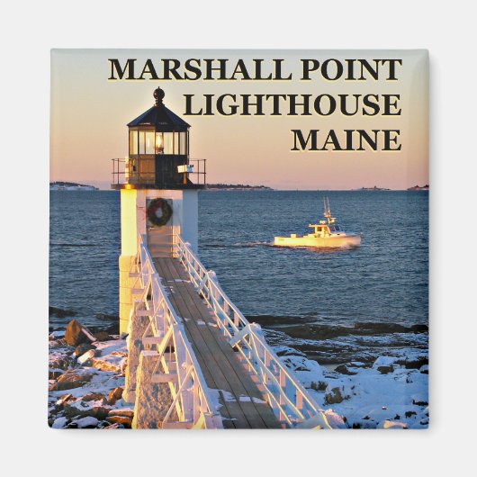 Marshall Point Lighthouse, Port Clyde Maine Magnet Magneet (Voorkant)