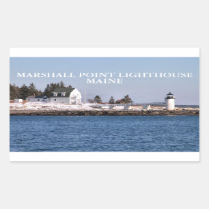 Marshall Point Lighthouse, Port Clyde Maine Rechthoekige Sticker