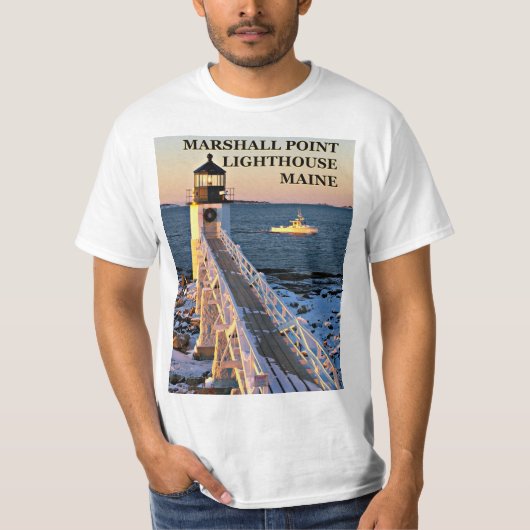 Marshall Point Lighthouse, Port Clyde Maine TShirt (Voorkant)