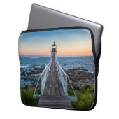 Marshall Point-vuurtoren op zonsondergang Laptop Sleeve (Voorkant Links)