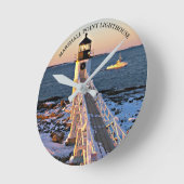 Marshall PointLighthouse Maine Wall klok (Hoek)