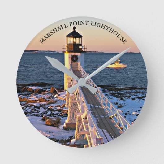 Marshall PointLighthouse Maine Wall klok (Voorkant)
