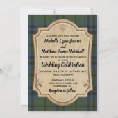 Marshall Tartan Wedding Invitation Kaart (Voorkant)