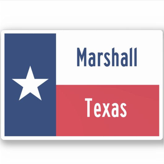 Marshall Texas Sticker (Voorkant)