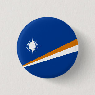 Marshallese Vlag, Vlag van de Marshalleilanden Ronde Button 3,2 Cm