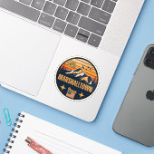 Marshalltown, Iowa Sticker (Laptop met iPhone)