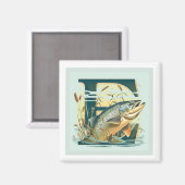 Marshian Square zalmmagneet Magneet (Voorkant / Achterkant)