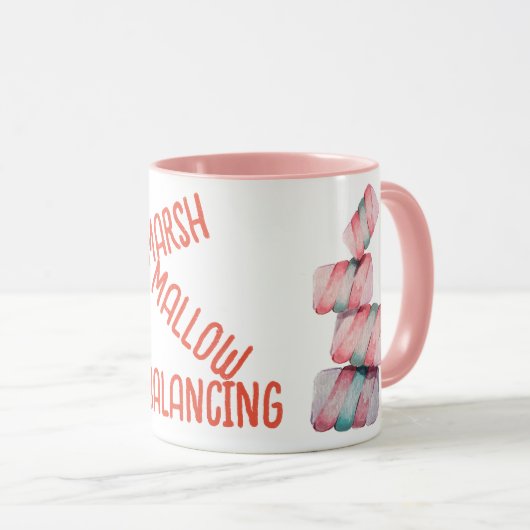 Marshmallow Balance Candy Pun Mug (Devant droit)