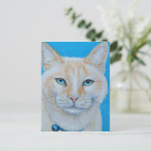Marshmallow Cat Painting Briefkaart (Staand voorkant)