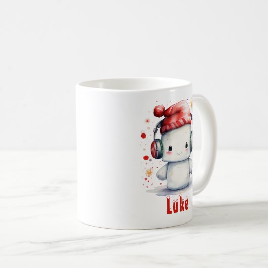 Marshmallow de Noël Mug personnalisée (Devant droit)