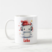 Marshmallow de Noël Mug personnalisée (Gauche)