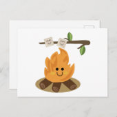 Marshmallow Fire Briefkaart (Voorkant / Achterkant)