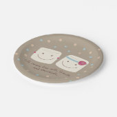 Marshmallow Friends and Chocolate Paper Borden Papieren Bordje (Gekanteld)