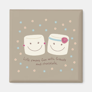 Marshmallow Friends en Chocolate Magnet Magneet