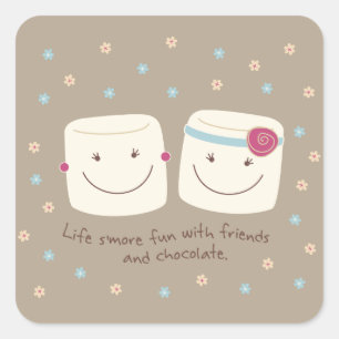 Marshmallow Friends en Chocolate Stickers