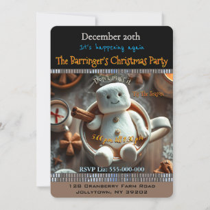 Marshmallow Fun Familie Jaarlijks Kerstfeest Kaart