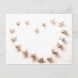 Marshmallow hart briefkaart