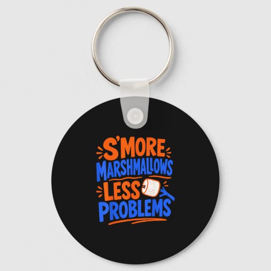 Marshmallow kampvuur s'mores sleutelhanger (Voorkant)