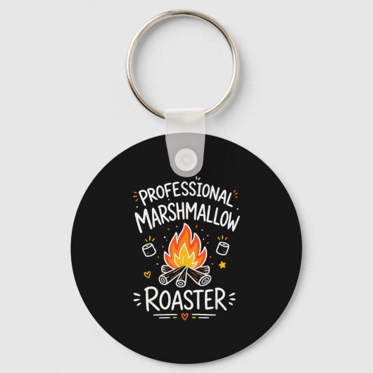 Marshmallow kampvuur s'mores sleutelhanger (Voorkant)