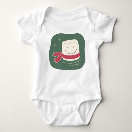 Marshmallow-kerstShirt Romper (Voorkant)