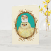 Marshmallow Peep dans carte de bordure (Fleur jaune)