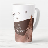 Marshmallow Persoonlijke kerstMokken Latte Mok (Rechterhoek)